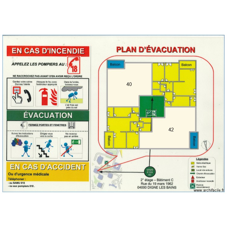 R+1Dignes. Plan de 2 pièces et 490 m2