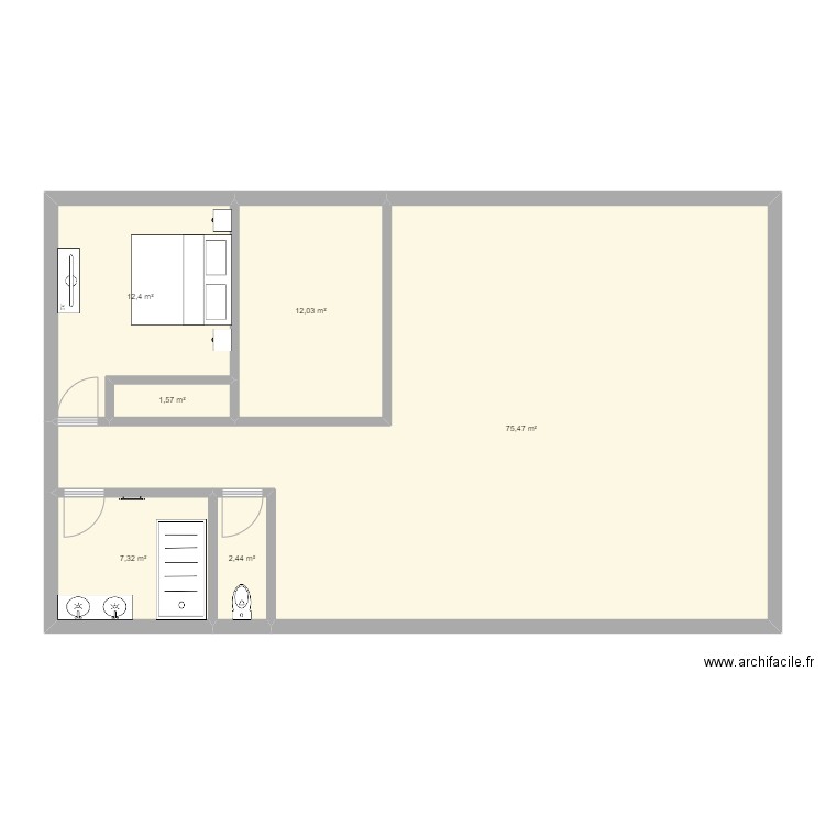 maison . Plan de 6 pièces et 111 m2