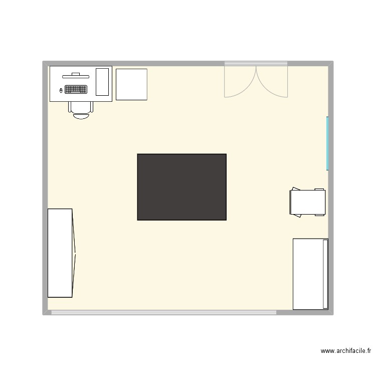 Autre pièce. Plan de 1 pièce et 34 m2