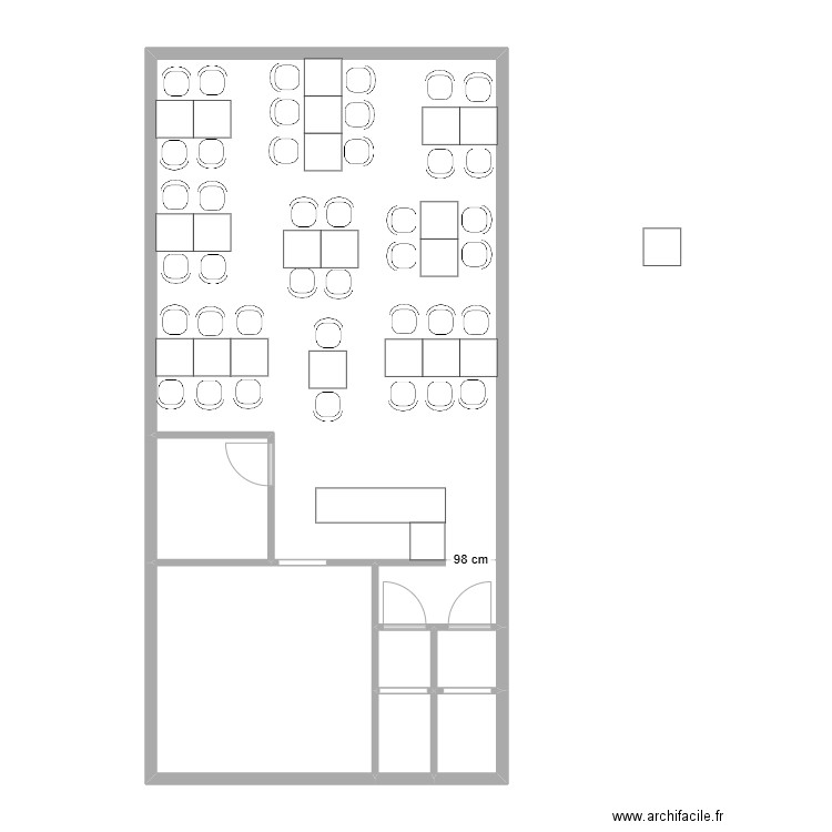 ecs1. Plan de 7 pièces et 84 m2