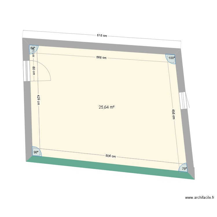 AURIBEAU RENOVATION. Plan de 1 pièce et 26 m2