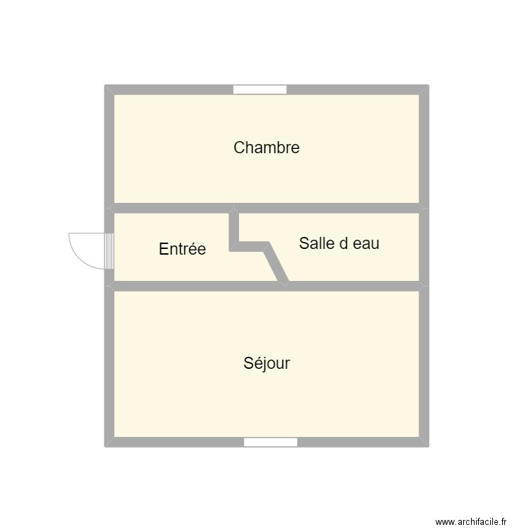 2410 BAUDOUIN. Plan de 4 pièces et 12 m2