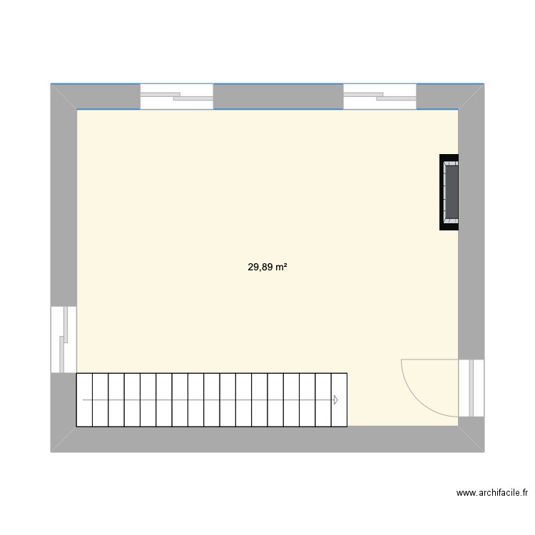 Felicetu ancien. Plan de 1 pièce et 30 m2