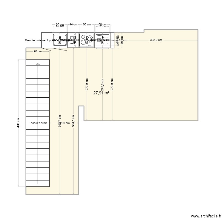 COLOMARS. Plan de 1 pièce et 28 m2