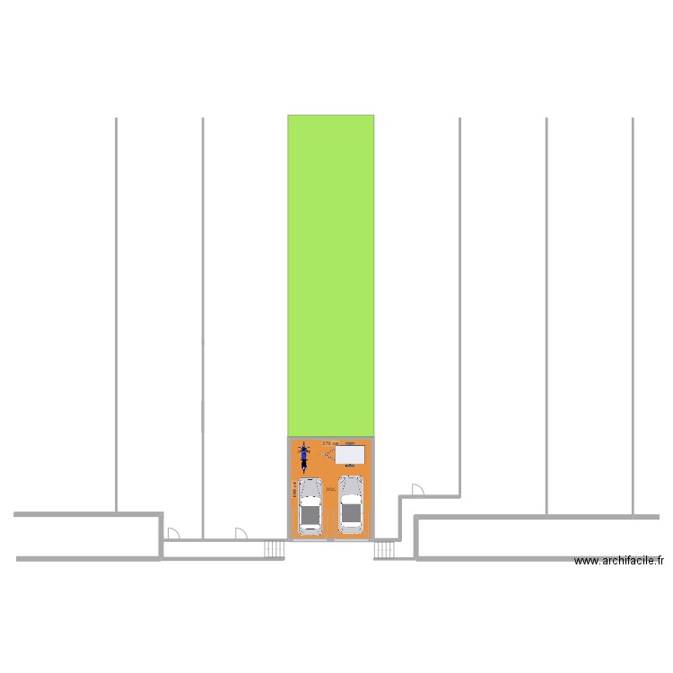 Garage 2. Plan de 1 pièce et 40 m2