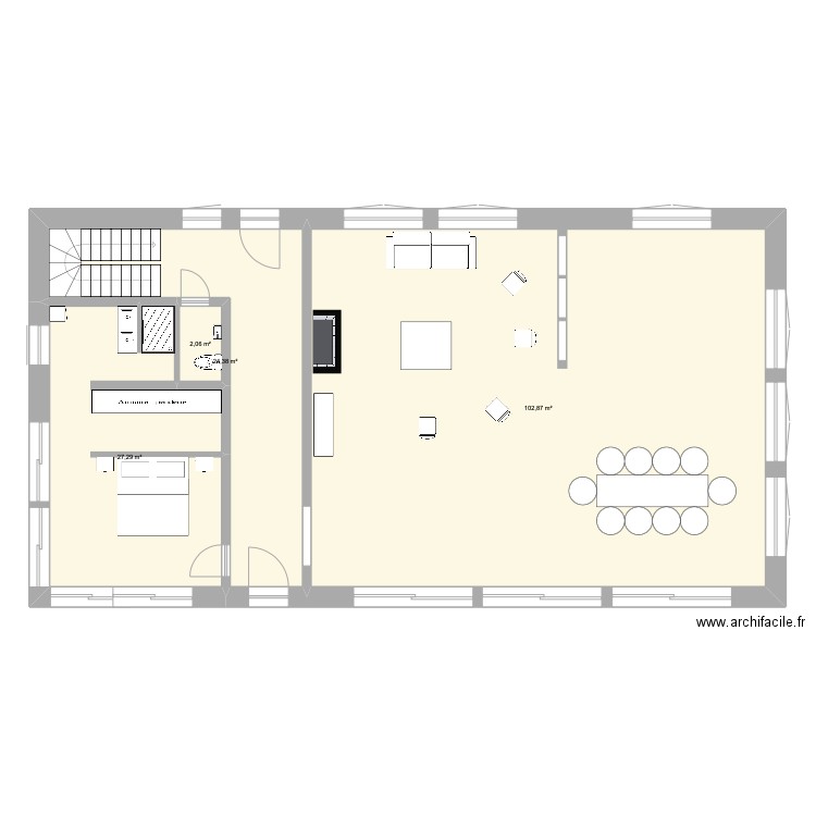 petit chateau 1. Plan de 4 pièces et 157 m2