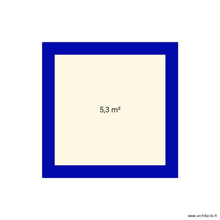 Sdb. Plan de 1 pièce et 5 m2