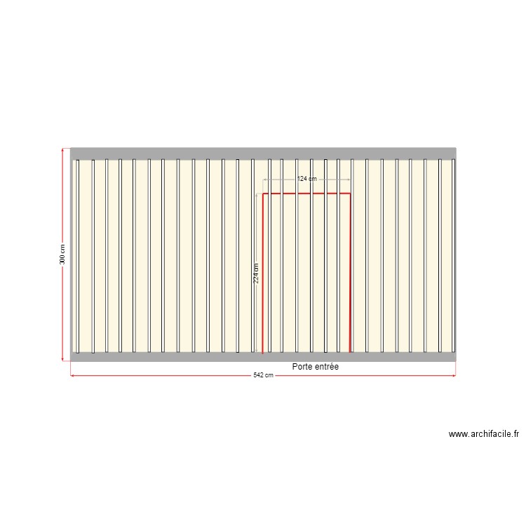 cabanon pelletier face avant. Plan de 1 pièce et 15 m2