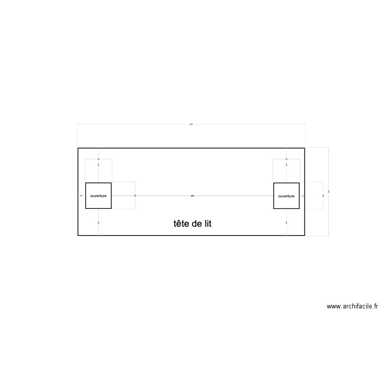 panneau lit. Plan de 0 pièce et 0 m2