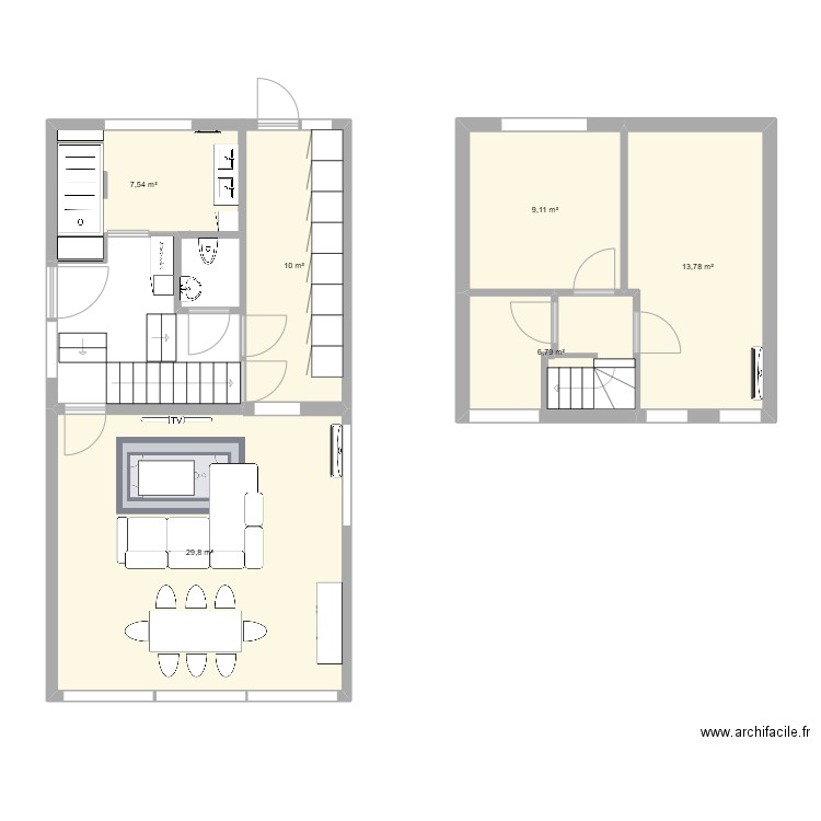 BURCHTLAAN RENOVATION BAS. Plan de 6 pièces et 77 m2