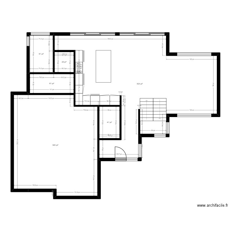 VIB ARCHITECTURE 149 RDC. Plan de 6 pièces et 147 m2