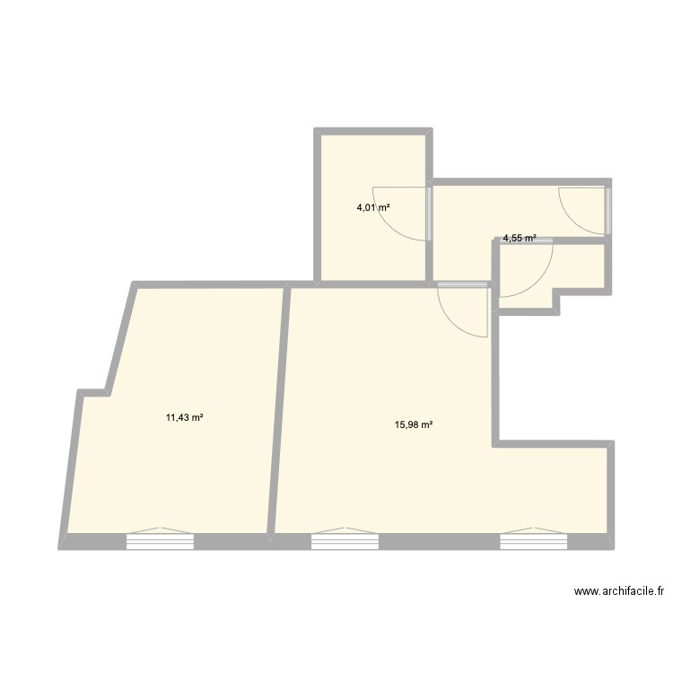 M4_01. Plan de 4 pièces et 36 m2