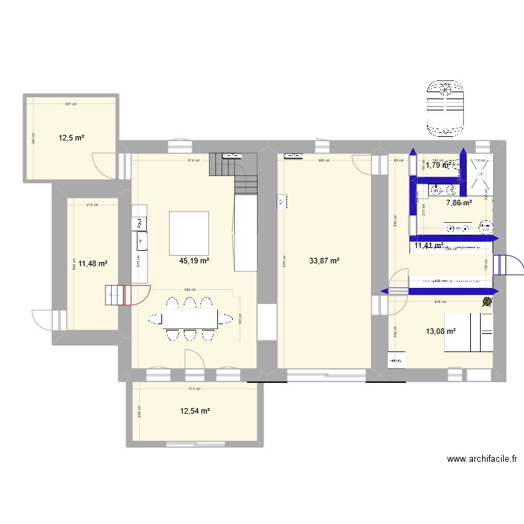 Maison parigny la rose modifié2. Plan de 20 pièces et 391 m2