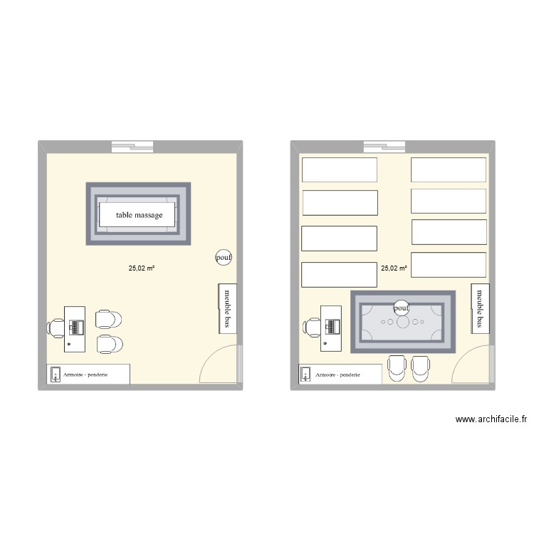 piece mariejo 3. Plan de 2 pièces et 50 m2