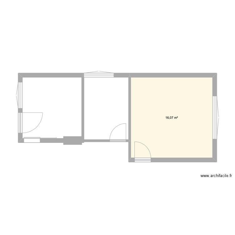 Maison . Plan de 1 pièce et 16 m2