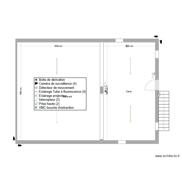 Antoine téo cave Ecl. Plan de 2 pièces et 78 m2