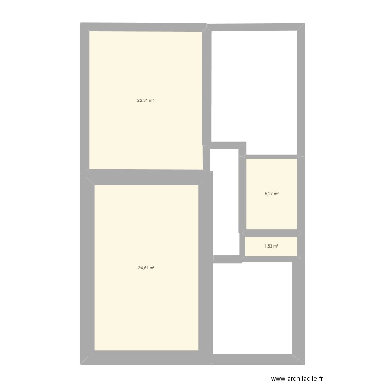 ange. Plan de 4 pièces et 54 m2