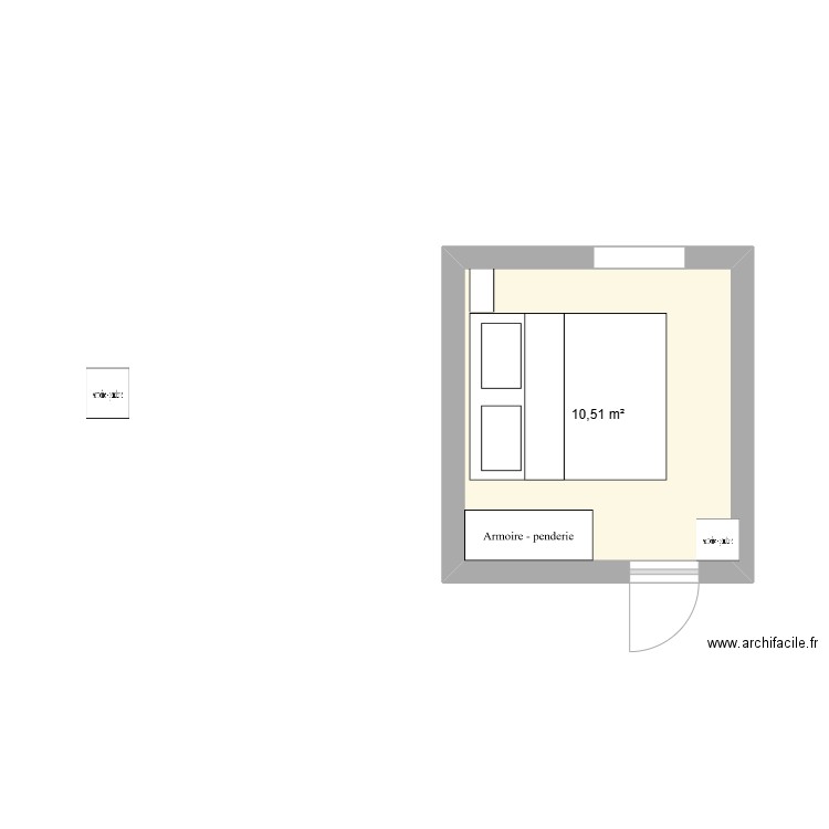 MOULIN ANNIE. Plan de 1 pièce et 11 m2