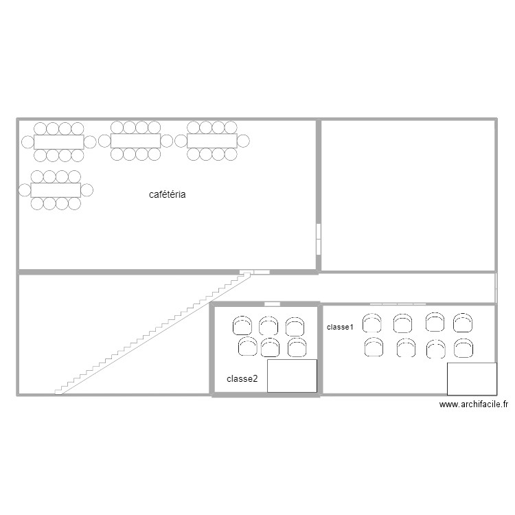 école de rêve. Plan de 4 pièces et 318 m2