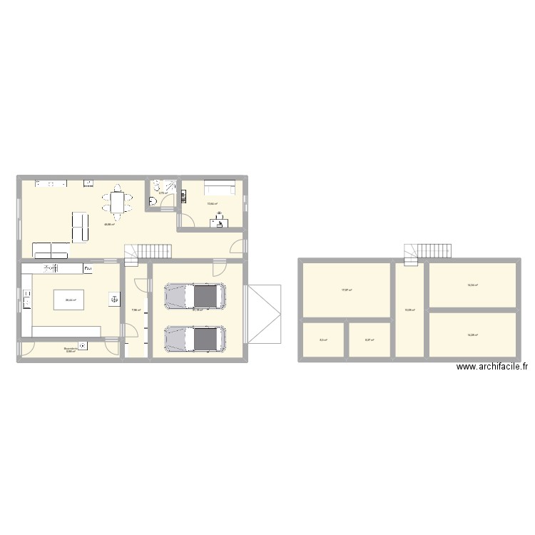 Maison. Plan de 13 pièces et 199 m2