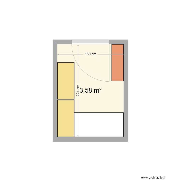 Cave. Plan de 1 pièce et 4 m2