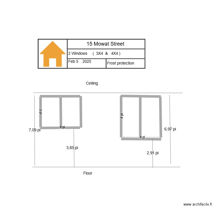 windows frost protection. Plan de 0 pièce et 0 m2