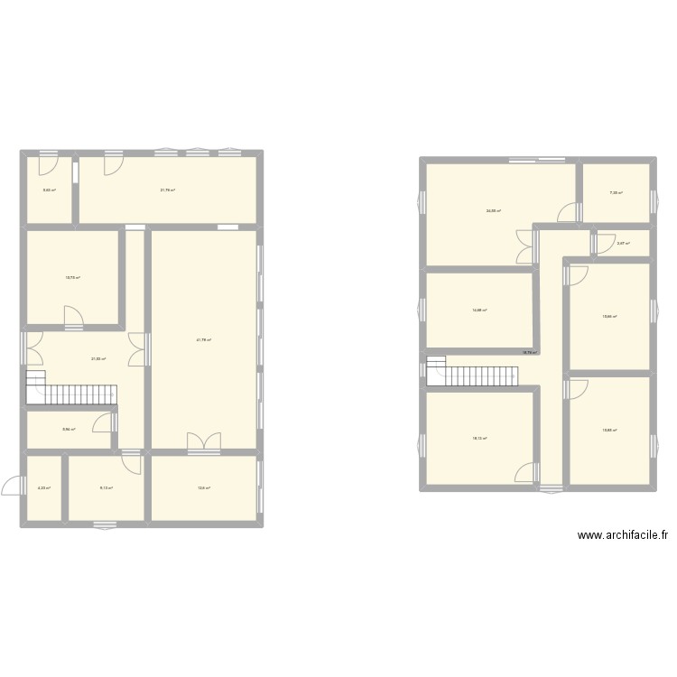 plan de la maison de Benquet. Plan de 17 pièces et 256 m2