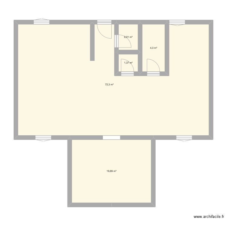 plan avec véranda. Plan de 5 pièces et 100 m2