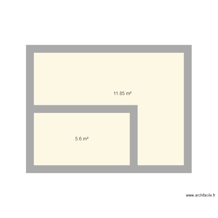 Studio Julie. Plan de 2 pièces et 17 m2