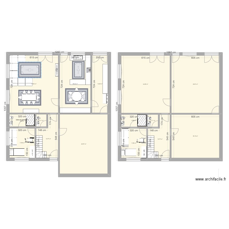 sultan2 mod2 chambre. Plan de 15 pièces et 318 m2