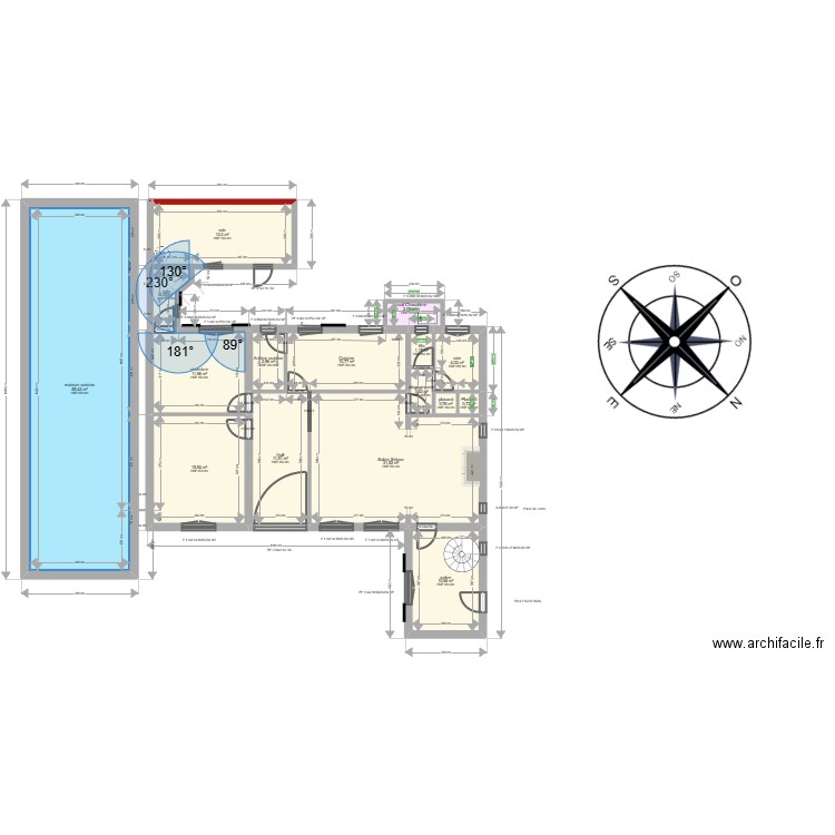 ML24016484 DELBOULLE. Plan de 21 pièces et 207 m2