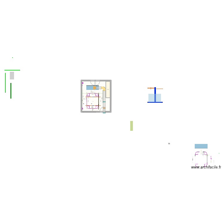 Atelier Nordiclean. Plan de 2 pièces et 43 m2