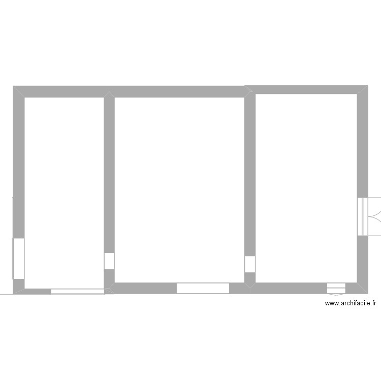 Plan Cabaret. Plan de 3 pièces et 171 m2