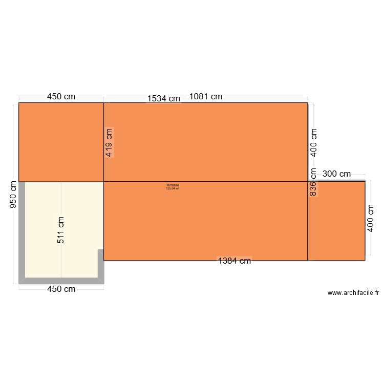 PLAN. Plan de 1 pièce et 125 m2