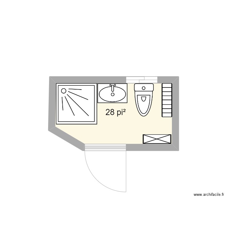 Idée SB chalet. Plan de 1 pièce et 3 m2