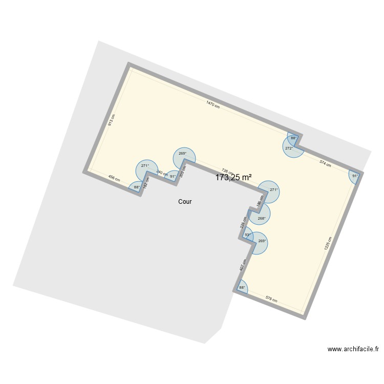 Cadastre Meurchin. Plan de 1 pièce et 173 m2