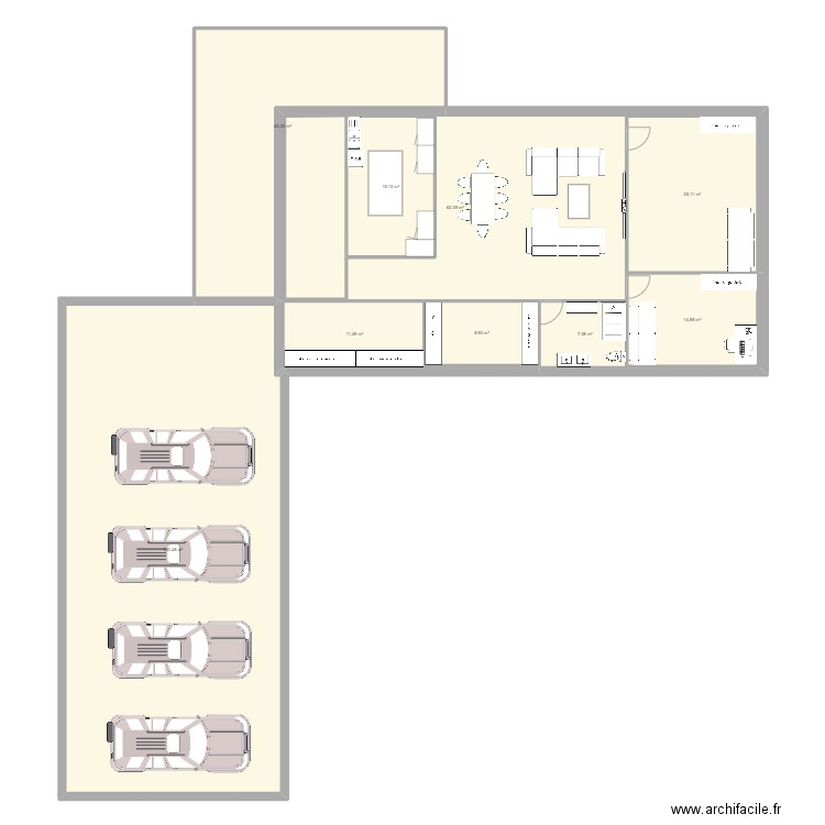 LDD. Plan de 9 pièces et 335 m2