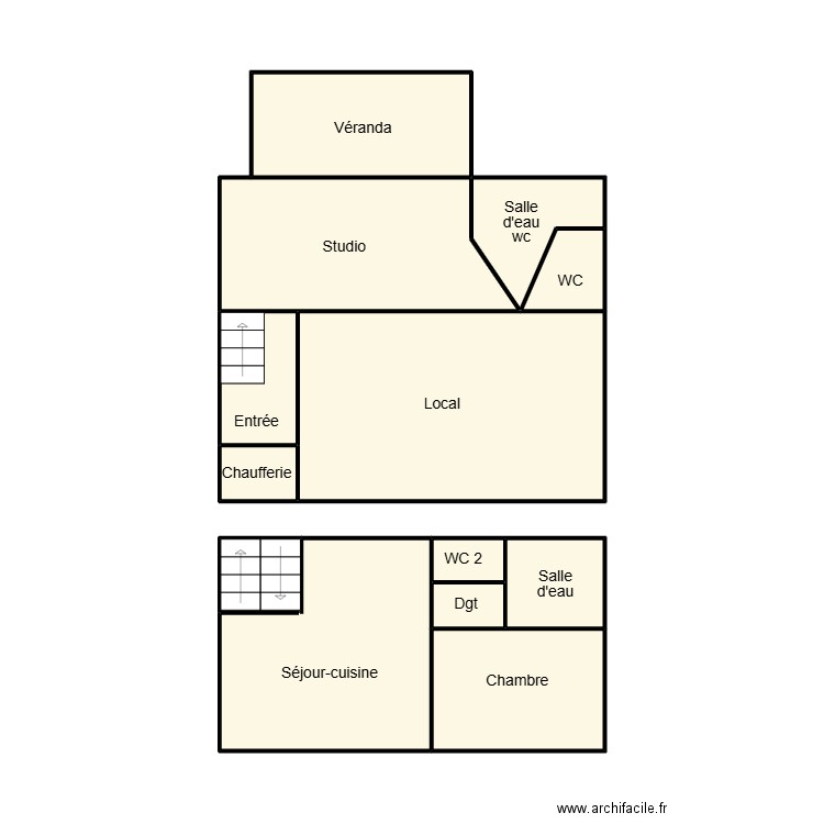 BENODET GUIRINEC. Plan de 12 pièces et 42 m2