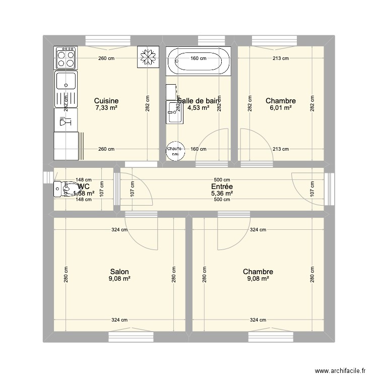 T3 CANNES STANISLAS. Plan de 7 pièces et 43 m2