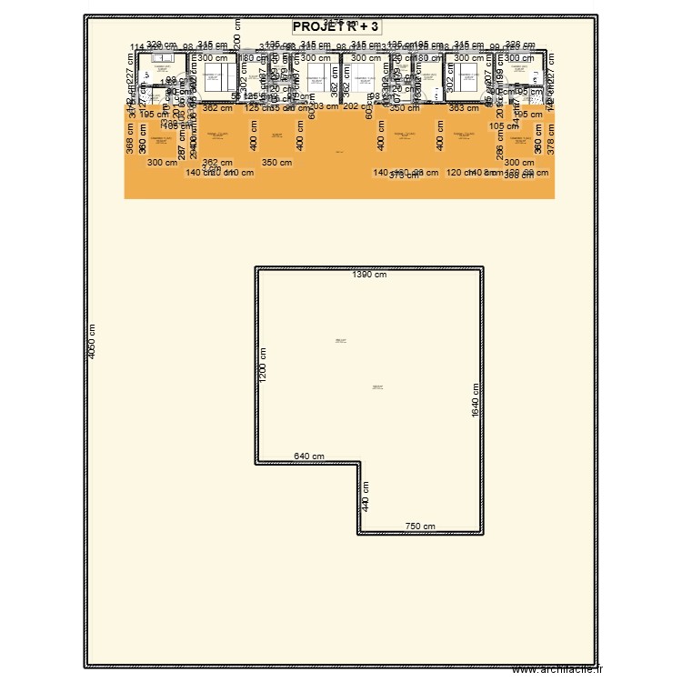 SICA - PLAN DE MASSE. Plan de 50 pièces et 3221 m2