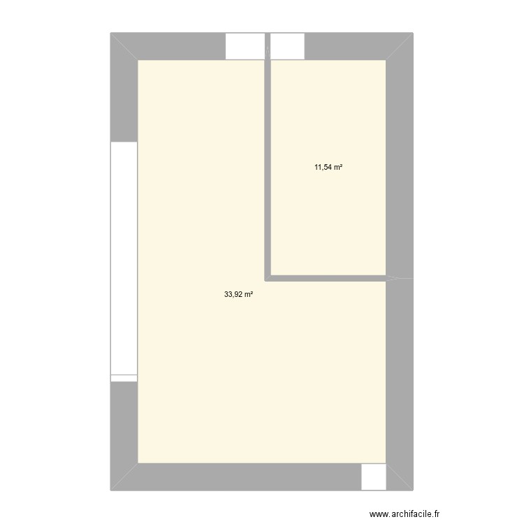 Orgues cordeliers Ancenis. Plan de 2 pièces et 45 m2