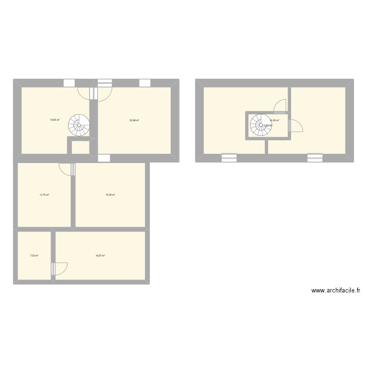 maison. Plan de 8 pièces et 144 m2