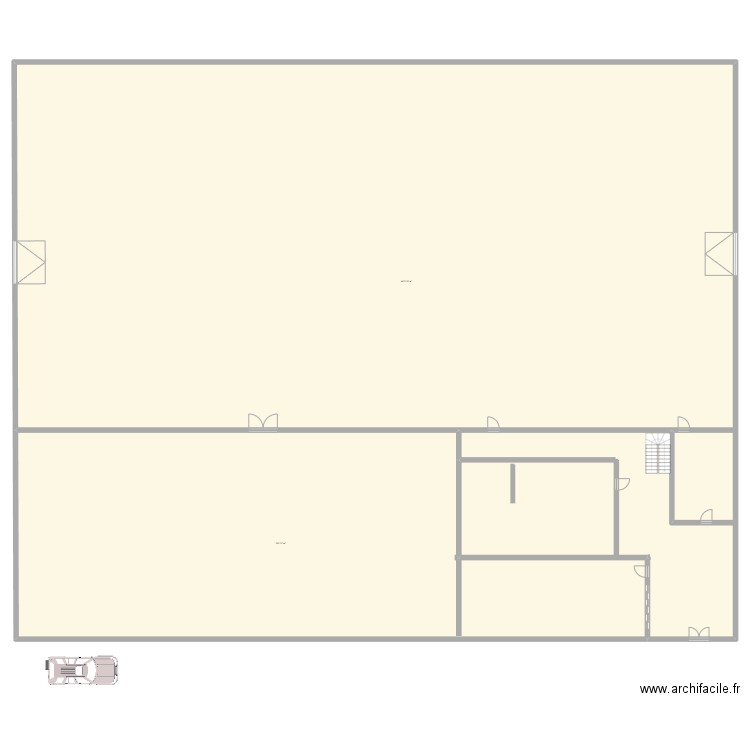 Plan CCI. Plan de 2 pièces et 1985 m2