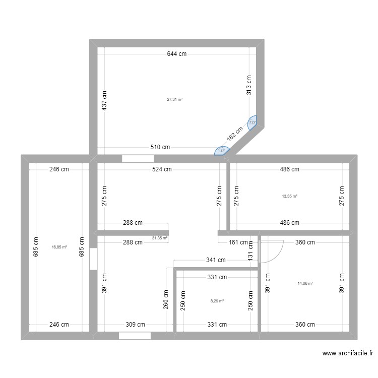 sollies pont. Plan de 6 pièces et 111 m2