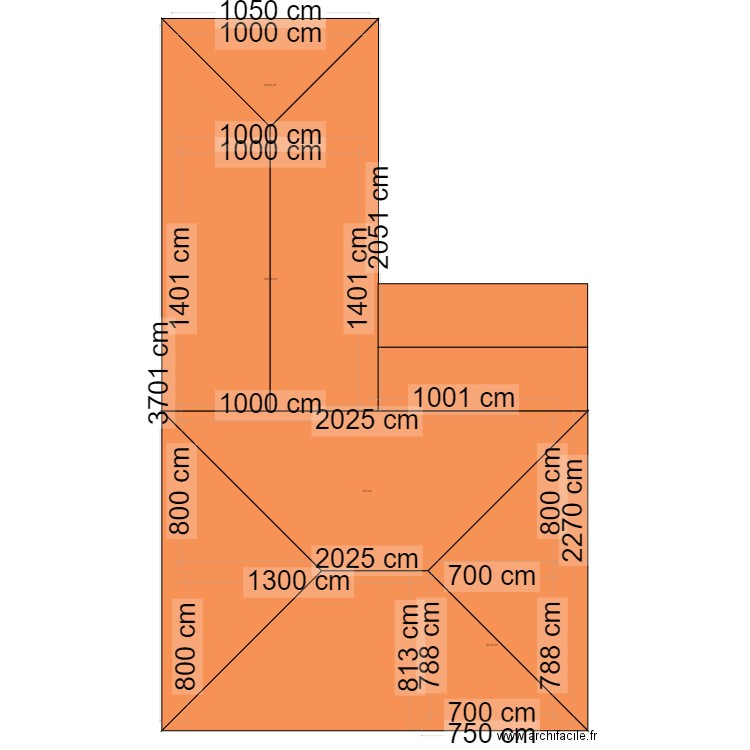 cuv. Plan de 4 pièces et 417 m2