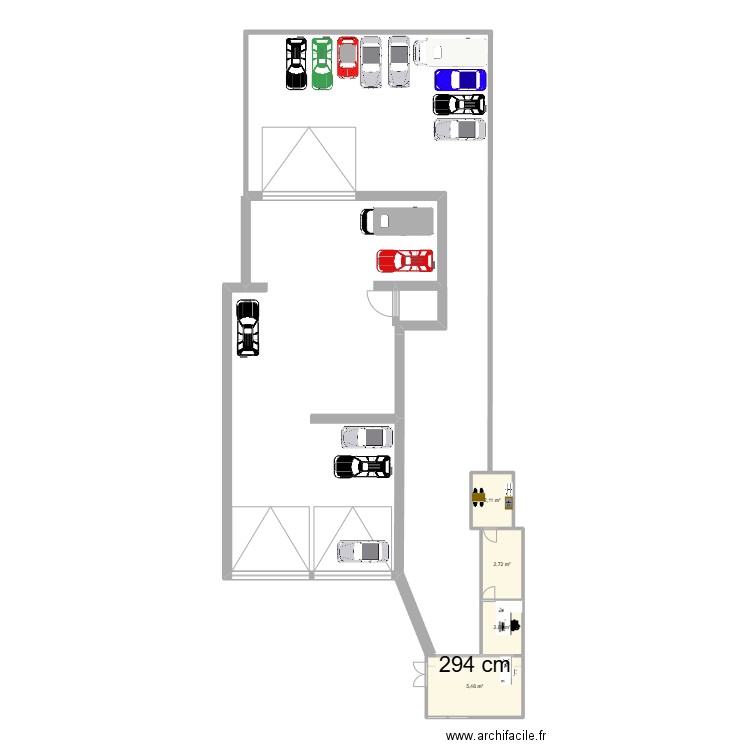 citroen. Plan de 4 pièces et 12 m2