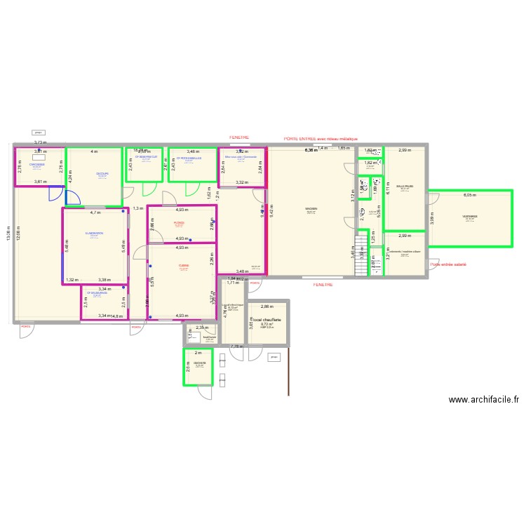 PLAN sécurité 1. Plan de 24 pièces et 500 m2