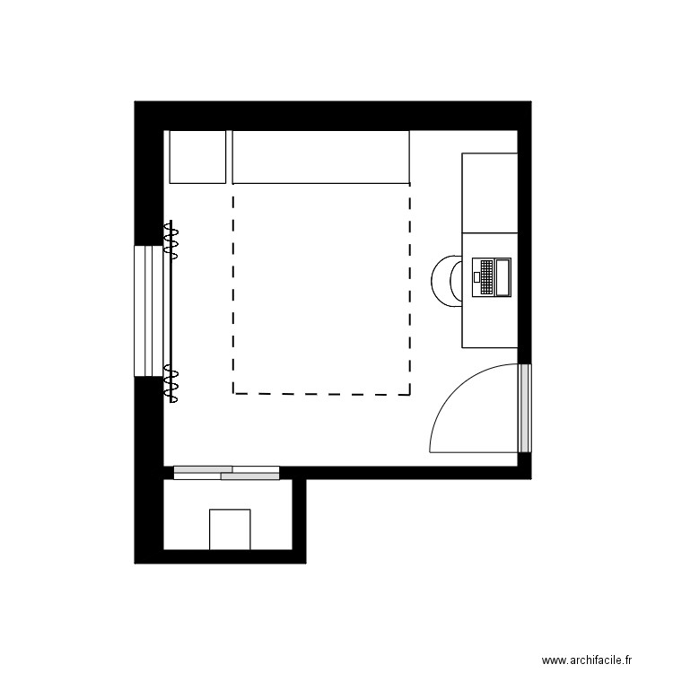 chabot ch2. Plan de 2 pièces et 10 m2