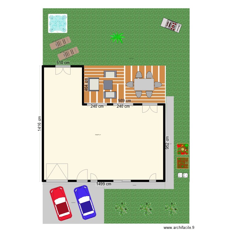 Maison. Plan de 1 pièce et 155 m2