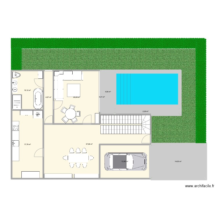 ma maison de rêve. Plan de 10 pièces et 125 m2